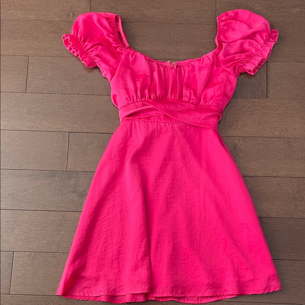 Pink Puff Sleeve Dress NEW with tags